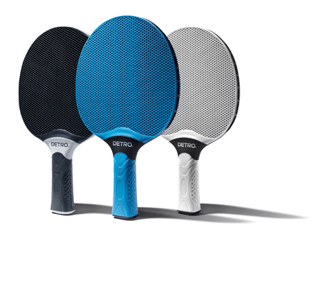 detro brand blue black and white outdoor table tennis paddles