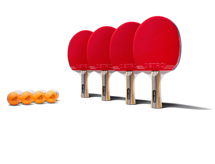 deteo table tennis brand four player table tennis paddle set
