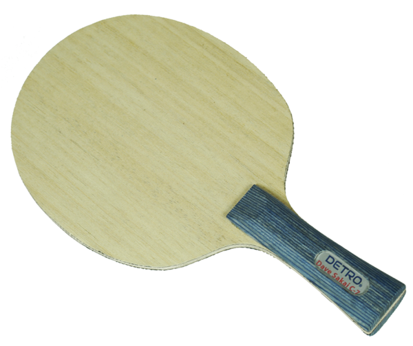Detro Dave Sakai table tennis blade tilted view